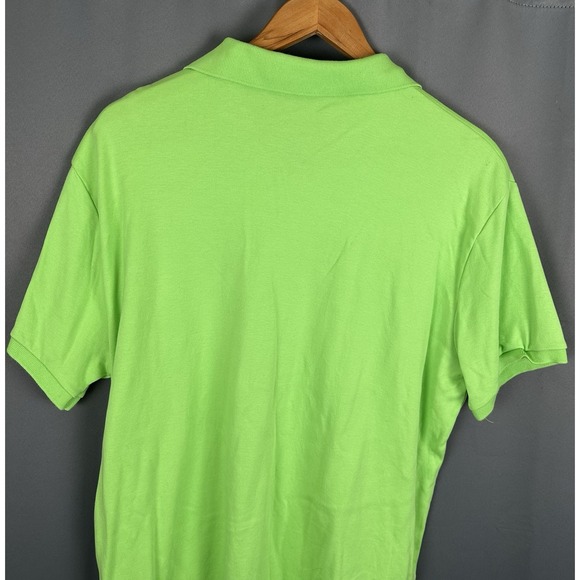Polo Ralph Lauren Polo‎ Shirt Mens Large Green Pique Mesh Custom Fit - Picture 5 of 6